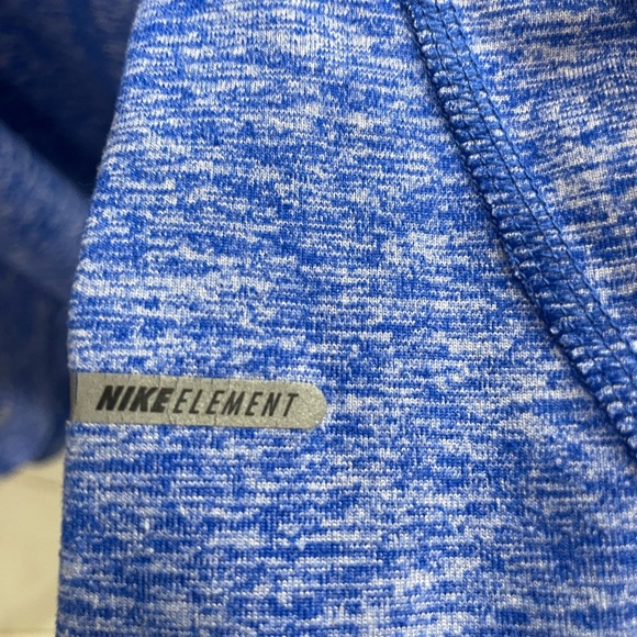 Nike dry Fit element Blue Heather Long Sleeve 1/2 zip running Top womens M - Picture 8 of 10
